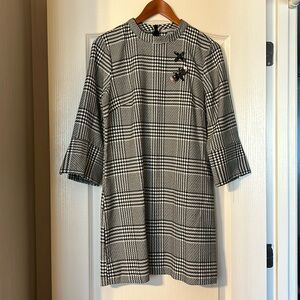 H&M Black and White Houndstooth Dress